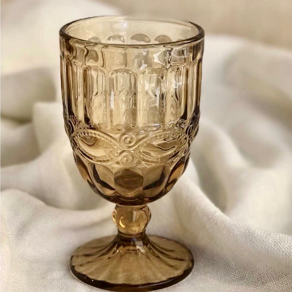 Tognana Solange Amber Crystal Glass Wine Goblet